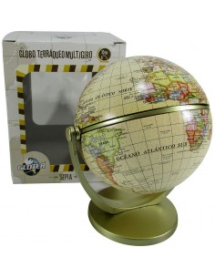 Globo Terraqueo Antiguo 10 Cm/base/plast/107a/caja