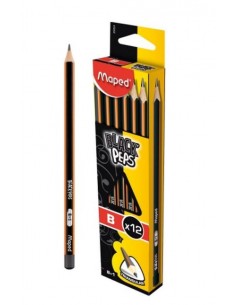 Lapiz X12 Graphito B Triang Black Peps Maped 850024