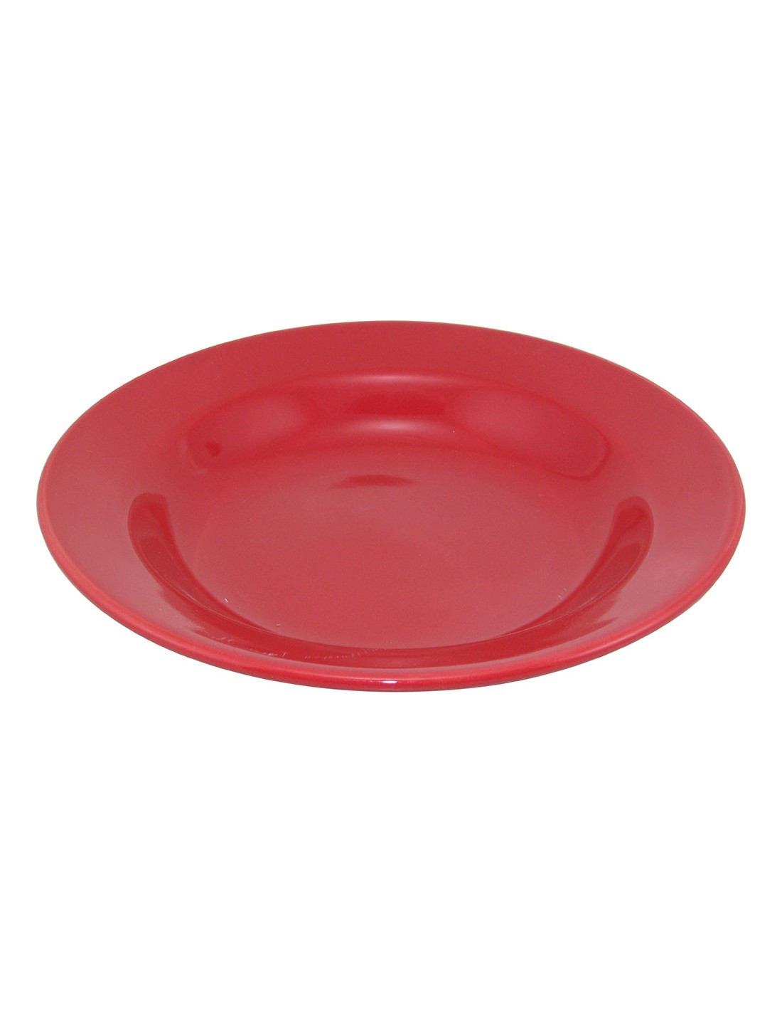 Plato plastico no. 7 rojo