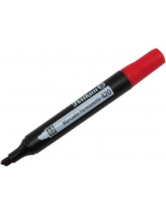 Marcador Permanente Pelikan 420  Rojo  Punta Biselada  041-420-030