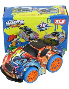 Super Auto 14cm Estampados Luces 3d  A Pilas 1649051 Caja