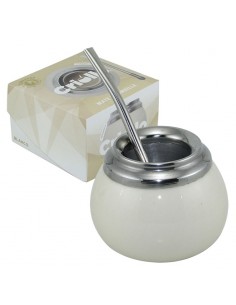 Mate Ceramica Criollo Con Bombilla 1096