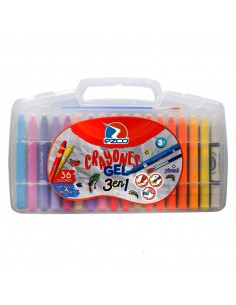 Crayones Gel Ezco Valija 36...