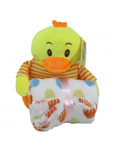 Pato Peluche 25cm Con Manta...