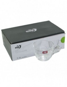 Set X 6 Tazas De Vidrio Con...