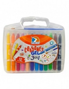 Crayones Gel Ezco Valija 12...