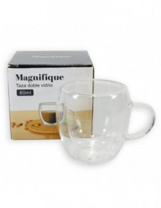 Taza Doble Vidrio 80 Ml C/...