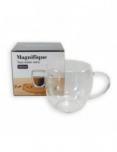 Taza Doble Vidrio 250 Ml C/...